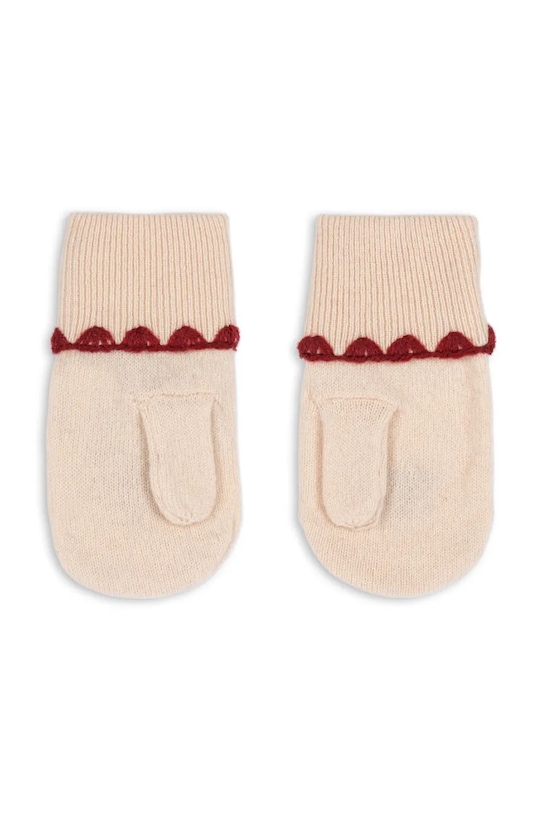 Konges Sløjd rękawiczki wełniane dziecięce COLLETTE MITTENS KS104272.PreSpring beżowy SS26