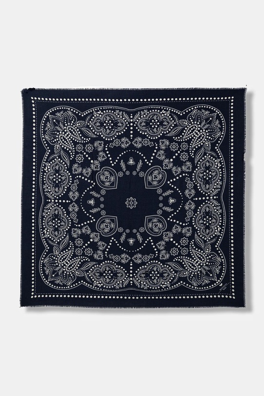 Weekend Max Mara chusta z dodatkiem wełny AEDUCATA tkanina granatowy 2615541134600