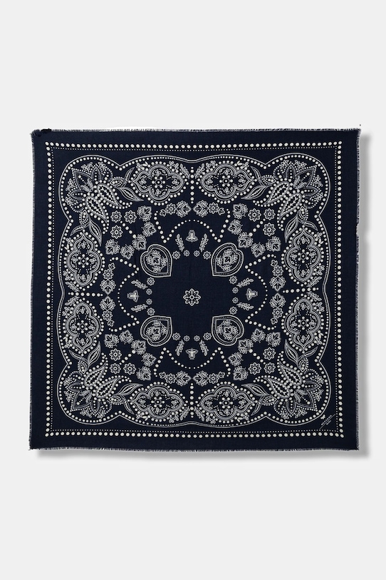 Weekend Max Mara chusta z dodatkiem wełny AEDUCATA tkanina granatowy 2615541134600