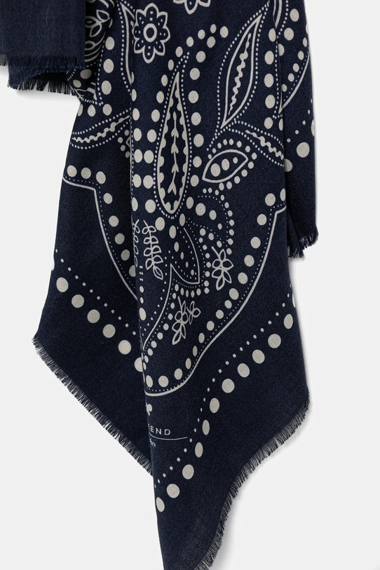 Weekend Max Mara chusta z dodatkiem wełny AEDUCATA 2615541134600 granatowy SS26