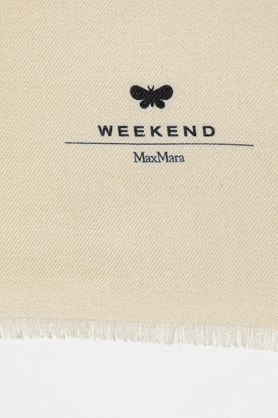 Weekend Max Mara chusta z dodatkiem wełny AEDUCATA 2615541134600 beżowy SS26