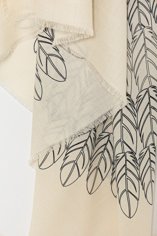 Akcesoria Weekend Max Mara chusta z dodatkiem wełny AEDUCATA 2615541134600 beżowy