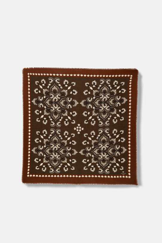 Weekend Max Mara chusta z dodatkiem wełny AEDUCATA tkanina brązowy 2615541134600