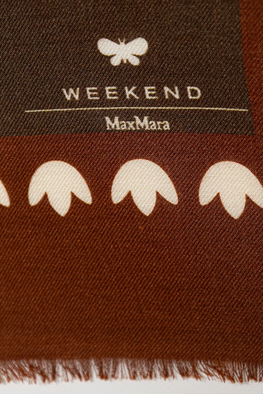 Платок с добавлением шерсти Weekend Max Mara AEDUCATA 2615541134600 коричневый SS26