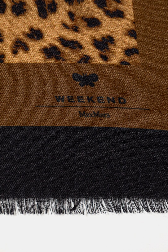 Weekend Max Mara chusta z dodatkiem wełny AEDUCATA 2615541134600 brązowy SS26