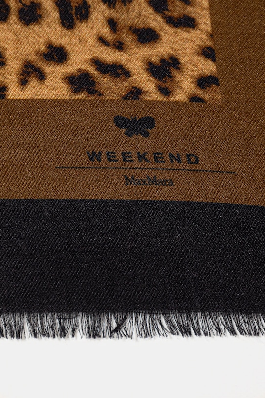 Weekend Max Mara chusta z dodatkiem wełny AEDUCATA 2615541134600 brązowy SS26