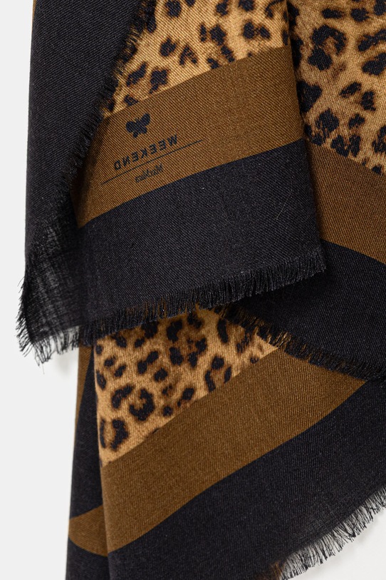 Akcesoria Weekend Max Mara chusta z dodatkiem wełny AEDUCATA 2615541134600 brązowy