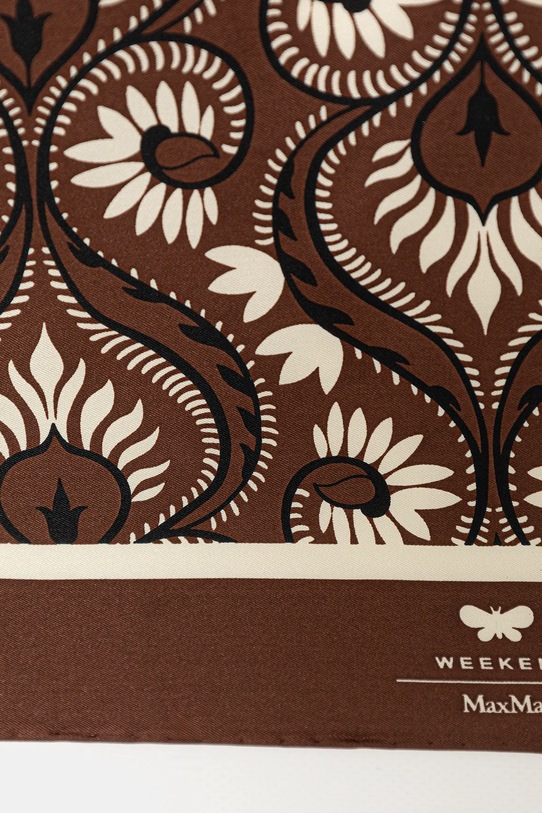 Weekend Max Mara chusta jedwabna AONESTO 2615541144600 brązowy SS26