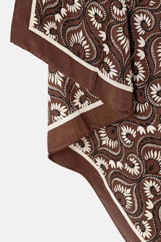 Akcesoria Weekend Max Mara chusta jedwabna AONESTO 2615541144600 brązowy