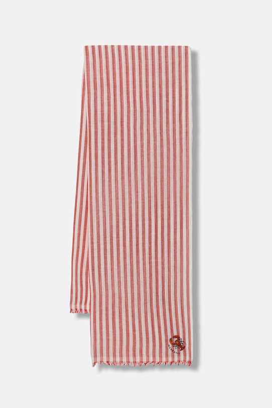 Weekend Max Mara chusta damska z dodatkiem lnu APERA czerwony 2615541025600