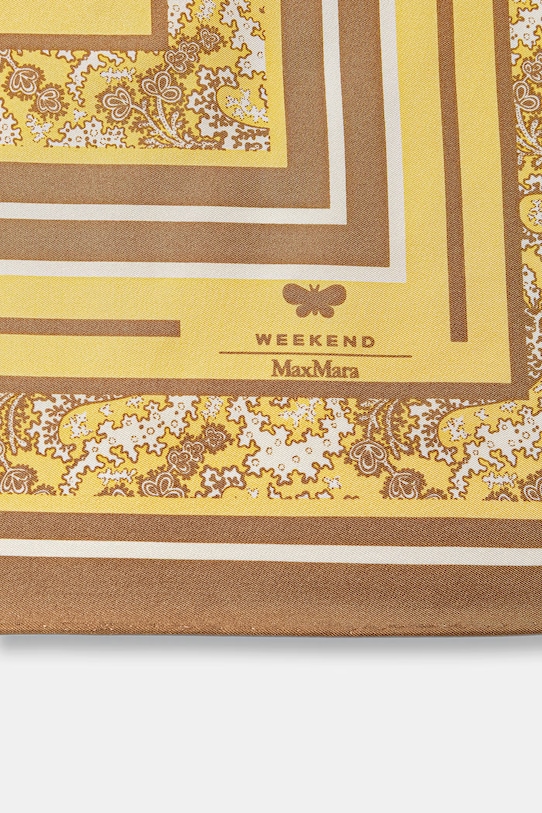 Weekend Max Mara apaszka damska jedwabna AONESTO 2615541035600 żółty SS26