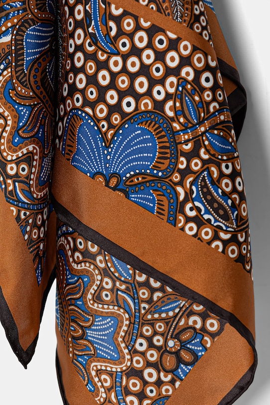 Akcesoria Weekend Max Mara apaszka damska jedwabna AONESTO 2615541035600 brązowy