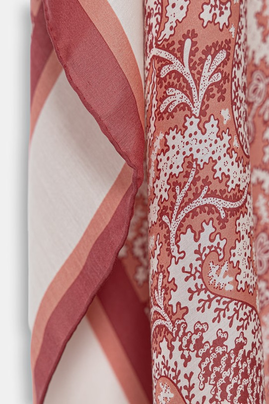 Akcesoria Weekend Max Mara chusta damska z dodatkiem jedwabiu ASARONG 2615541045600 pomarańczowy