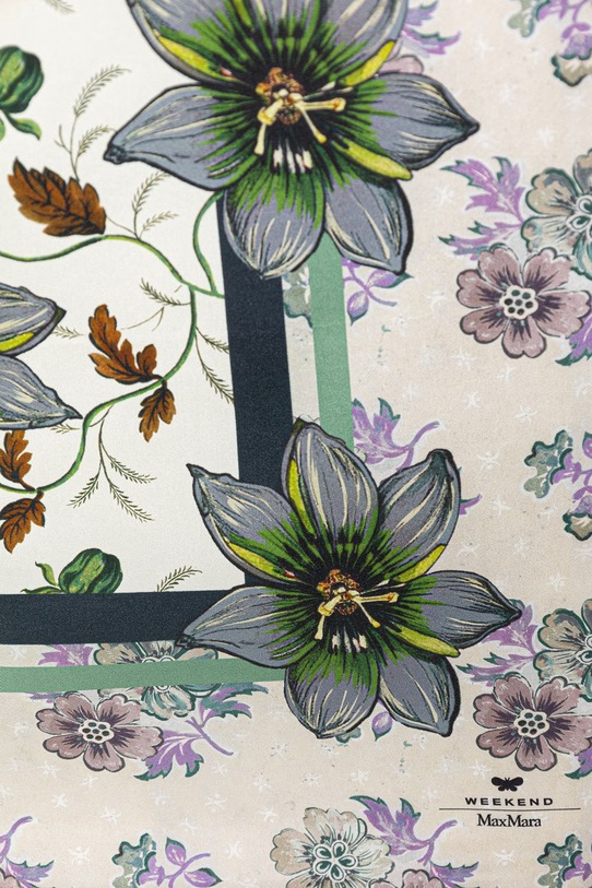 Weekend Max Mara Svilena ruta ženska AONESTONEW 2615541065600 bež SS26