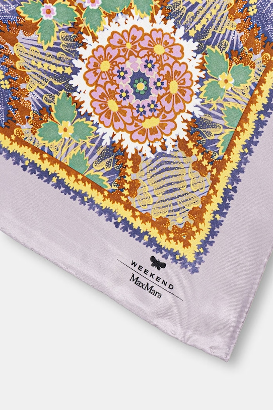 Weekend Max Mara apaszka damska jedwabna AONESTONEW 2615541065600 fioletowy SS26