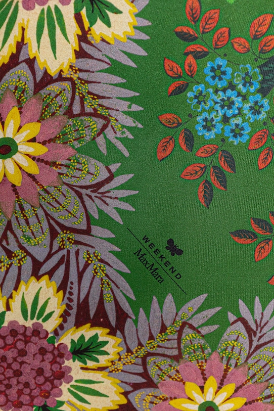 Weekend Max Mara svilena ruta ženska AONESTONEW 2615541065600 zelena SS26