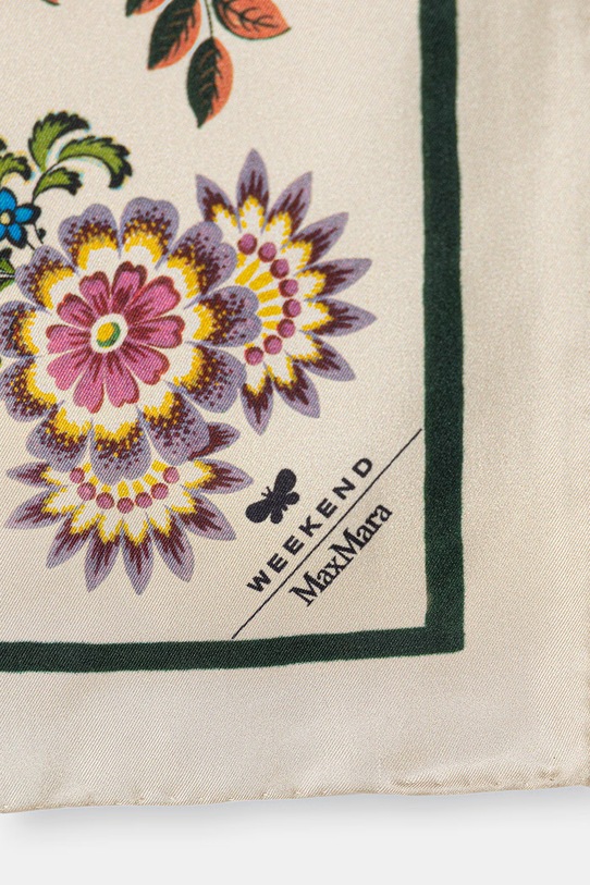 Weekend Max Mara apaszka damska jedwabna AONESTONEW 2615541065600 beżowy SS26