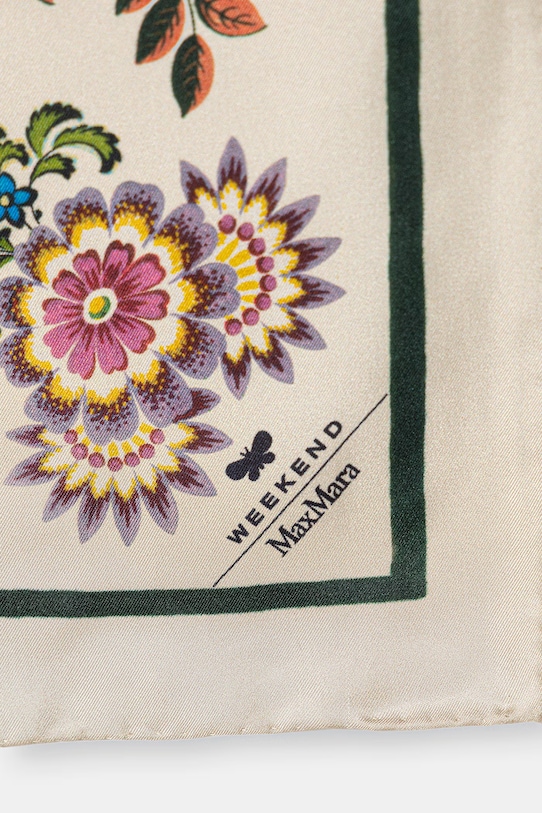 Weekend Max Mara apaszka damska jedwabna AONESTONEW 2615541065600 beżowy SS26