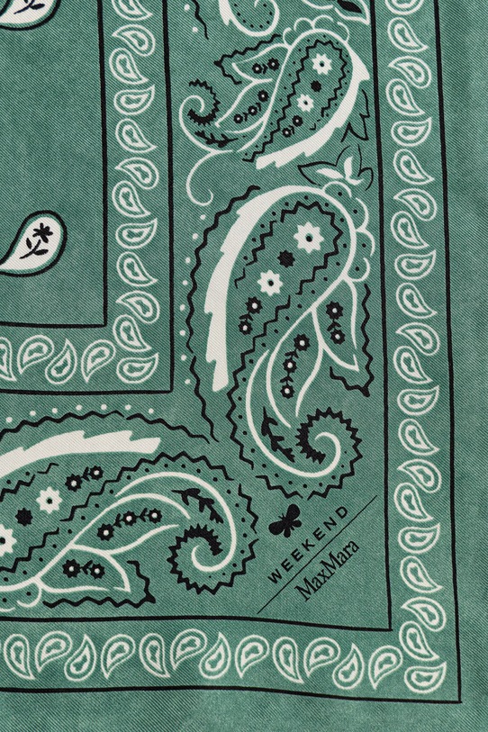 Weekend Max Mara bandana damska jedwabna APENTOLA 2615541075600 zielony SS26