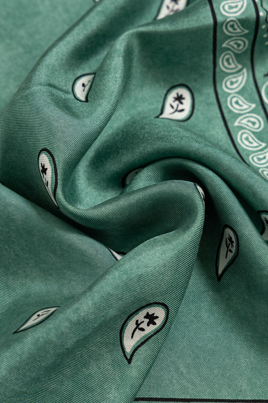 Akcesoria Weekend Max Mara bandana damska jedwabna APENTOLA 2615541075600 zielony