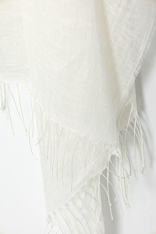 Weekend Max Mara szal damski lniany ASIONBIO 2615541105600 beżowy SS26