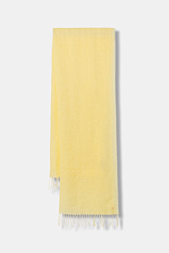 Weekend Max Mara szal damski lniany ASIONBIO żółty 2615541105600