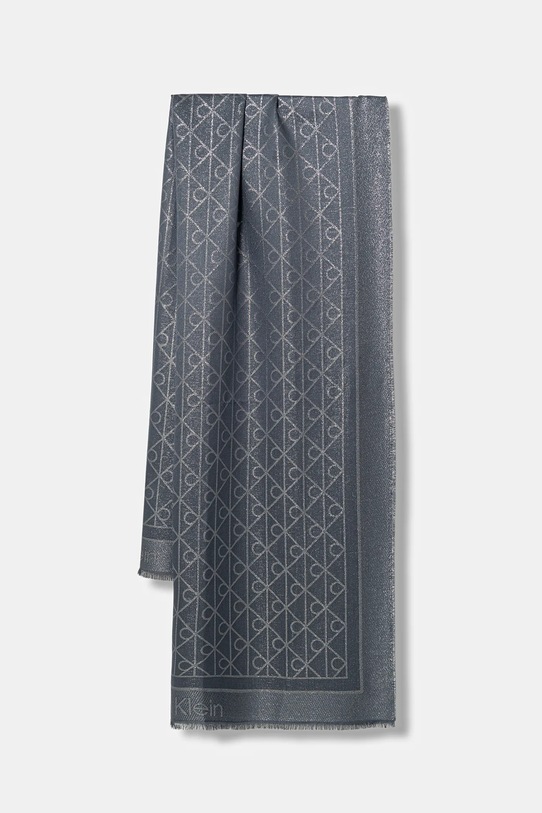 Calvin Klein szalik drobny wzór niebieski LV04F8062G