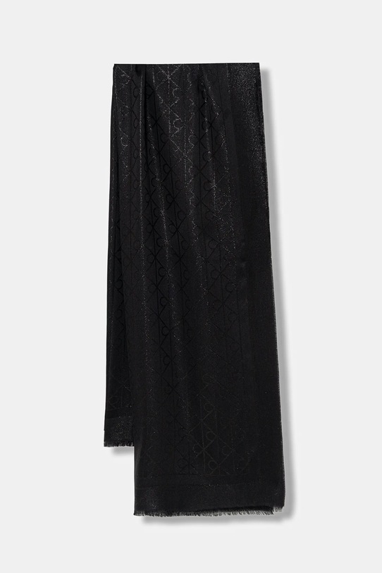 Šal Calvin Klein tkanina crna LV04F8062G