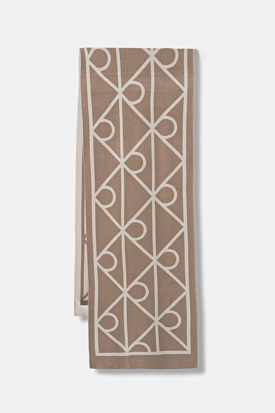 Κασκόλ Calvin Klein πλεκτό ύφασμα μπεζ LV04F8076G