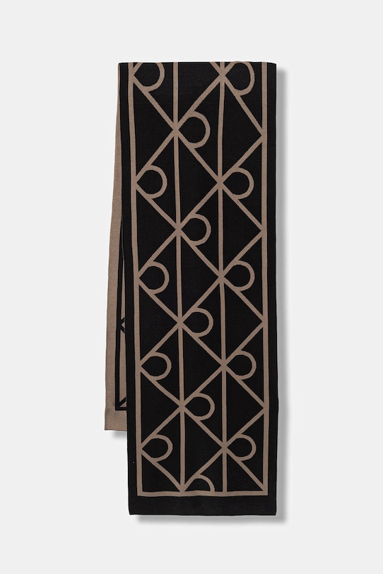 Šála Calvin Klein pletenina černá LV04F8076G