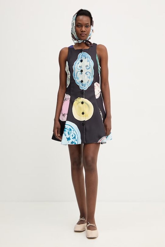 Μεταξωτό φουλάρι Stine Goya SG.SS26.A010.2287 καφέ