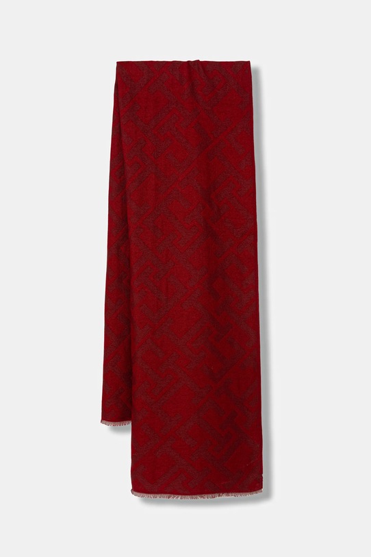 Tommy Hilfiger szalik z dodatkiem wełny tkanina czerwony AW0AW18051