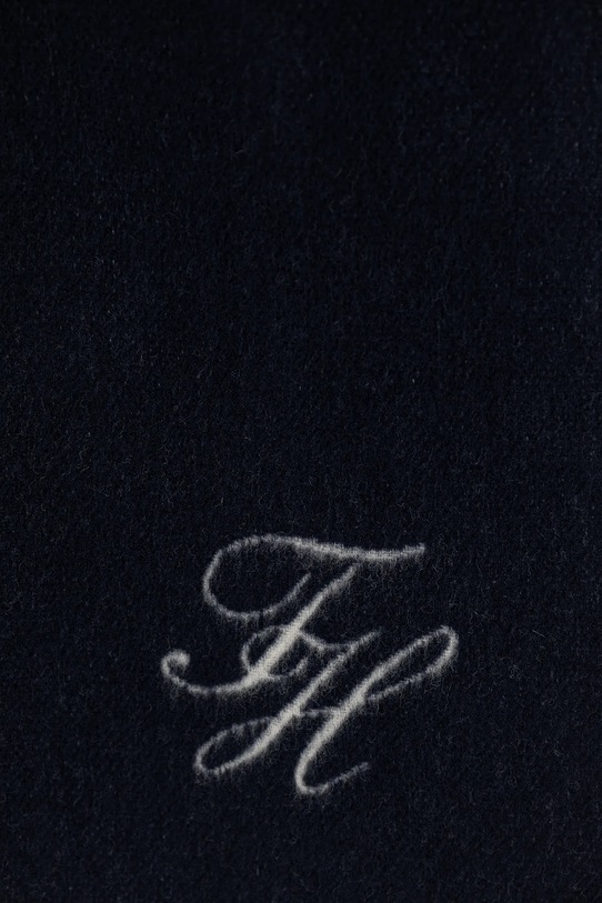 Tommy Hilfiger szalik wełniany AW0AW18222 granatowy SS26