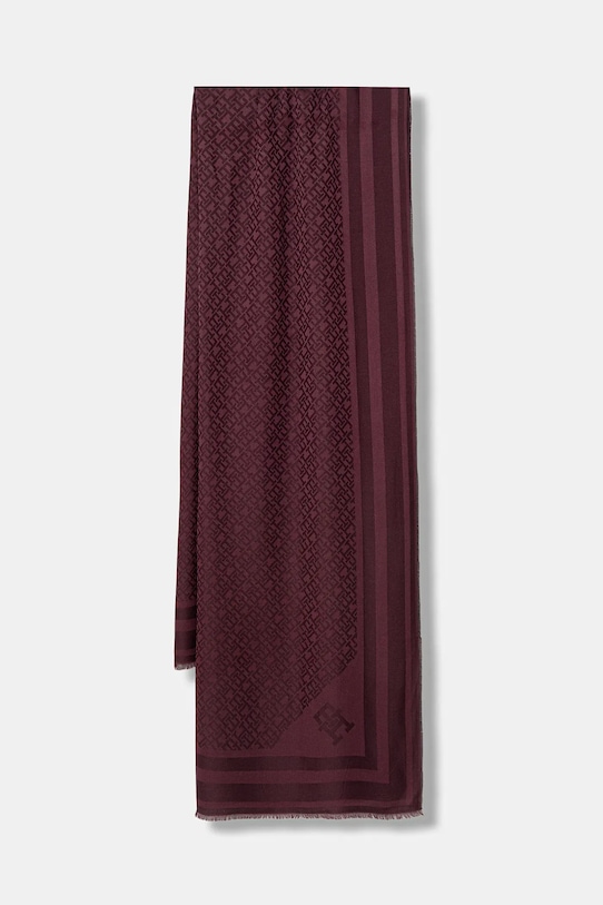 Šal Tommy Hilfiger Tkanina bordo AW0AW18273