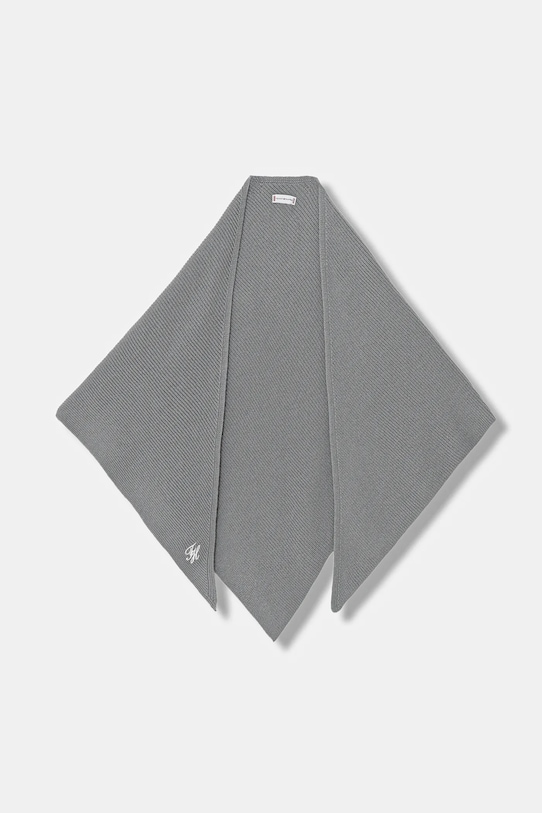Tommy Hilfiger chusta wełniana aplikacja szary AW0AW18516