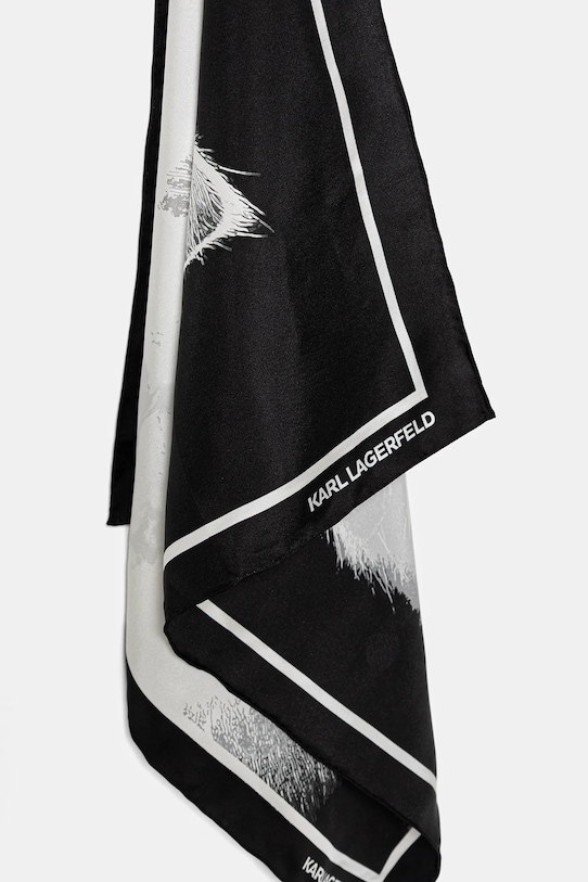 Αξεσουάρ Μεταξωτό φουλάρι Karl Lagerfeld IKON B1W33034 μαύρο