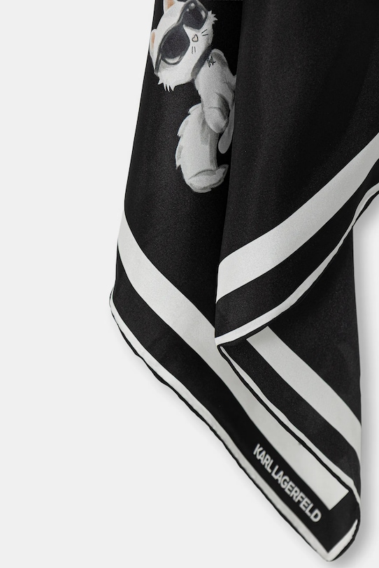 Αξεσουάρ Μεταξωτό φουλάρι Karl Lagerfeld IKON B1W33083 μαύρο