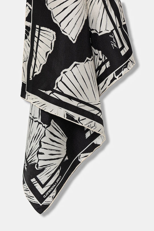 Αξεσουάρ Μεταξωτό φουλάρι Karl Lagerfeld K/SIGNATURE B1W33023 μαύρο