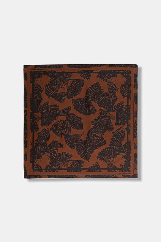 Karl Lagerfeld eșarfă de mătase K/SIGNATURE matase maro B1W33024