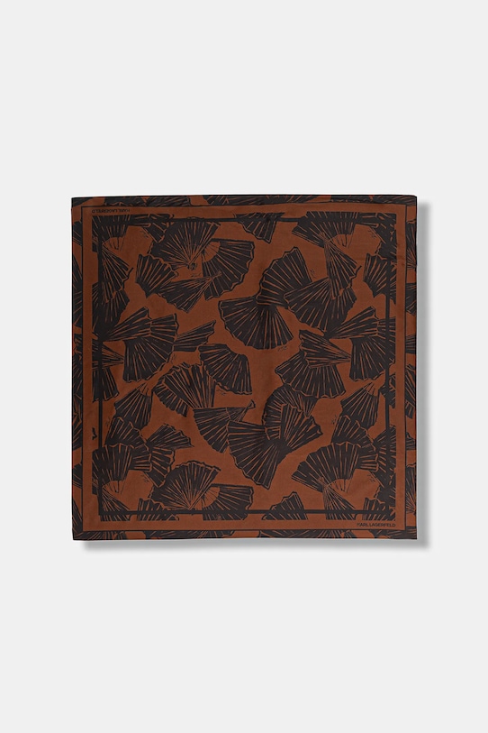 Karl Lagerfeld eșarfă de mătase K/SIGNATURE matase maro B1W33024