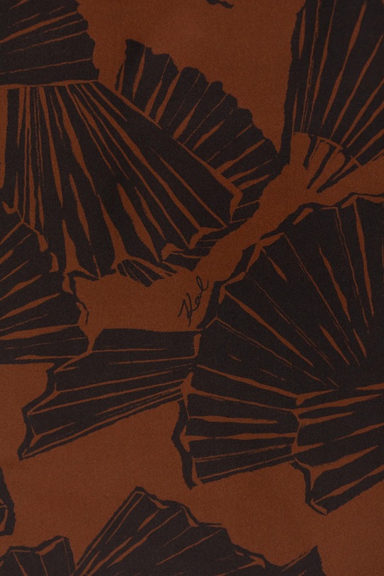 Accesorii Karl Lagerfeld eșarfă de mătase K/SIGNATURE B1W33024 maro