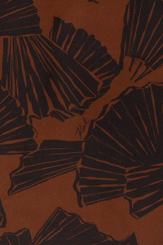 Accesorii Karl Lagerfeld eșarfă de mătase K/SIGNATURE B1W33024 maro