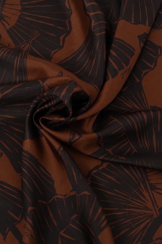 Karl Lagerfeld eșarfă de mătase K/SIGNATURE maro B1W33024