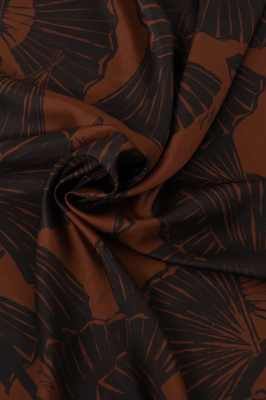 Karl Lagerfeld eșarfă de mătase K/SIGNATURE maro B1W33024