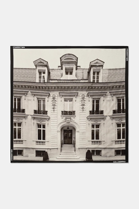 Hodvábna šatka Karl Lagerfeld RSG MAISON hodváb čierna A4W33138