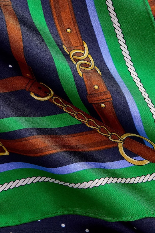 Accesorii Lauren Ralph Lauren esarfa de matase 454P09791 bleumarin