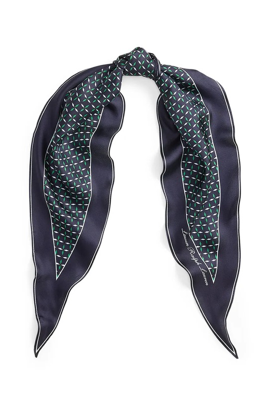 Lauren Ralph Lauren apaszka jedwabna tkanina granatowy 454P09795