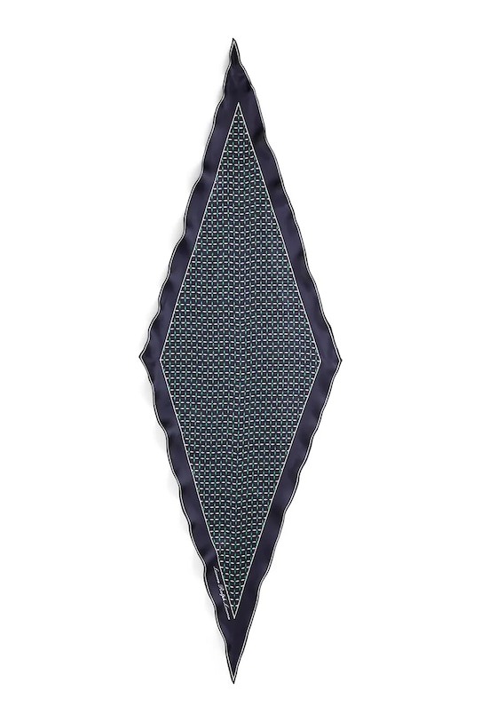 Hodvábna šatka Lauren Ralph Lauren 454P09795 tmavomodrá SS26