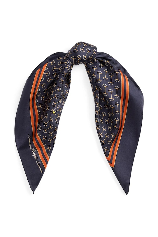 Lauren Ralph Lauren apaszka jedwabna tkanina brązowy 454P09802