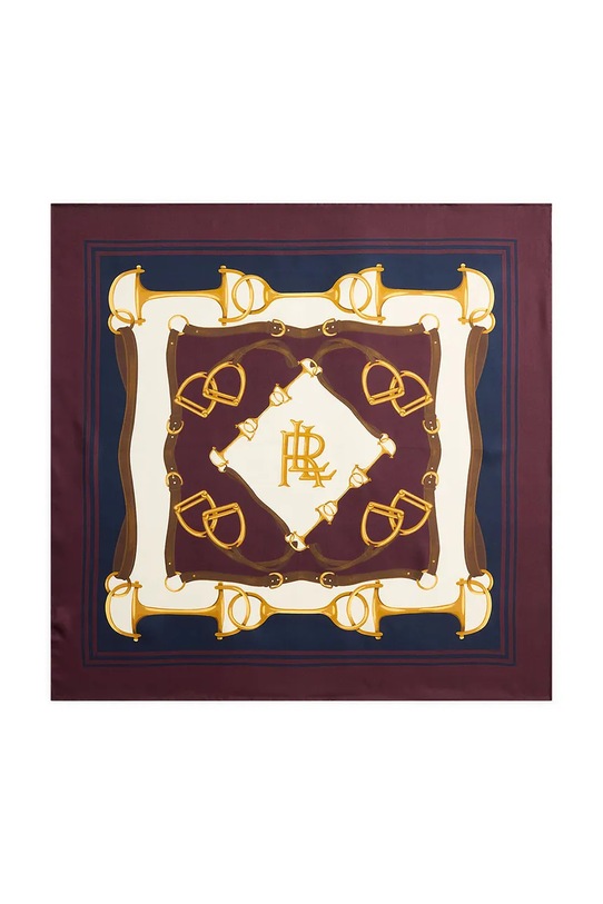 Lauren Ralph Lauren apaszka jedwabna 454P09802 bordowy SS26